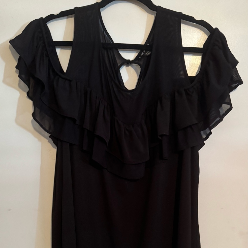 Cold Shoulder Lane Bryant Elegant Black Top